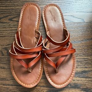 Brown strappy sandals
